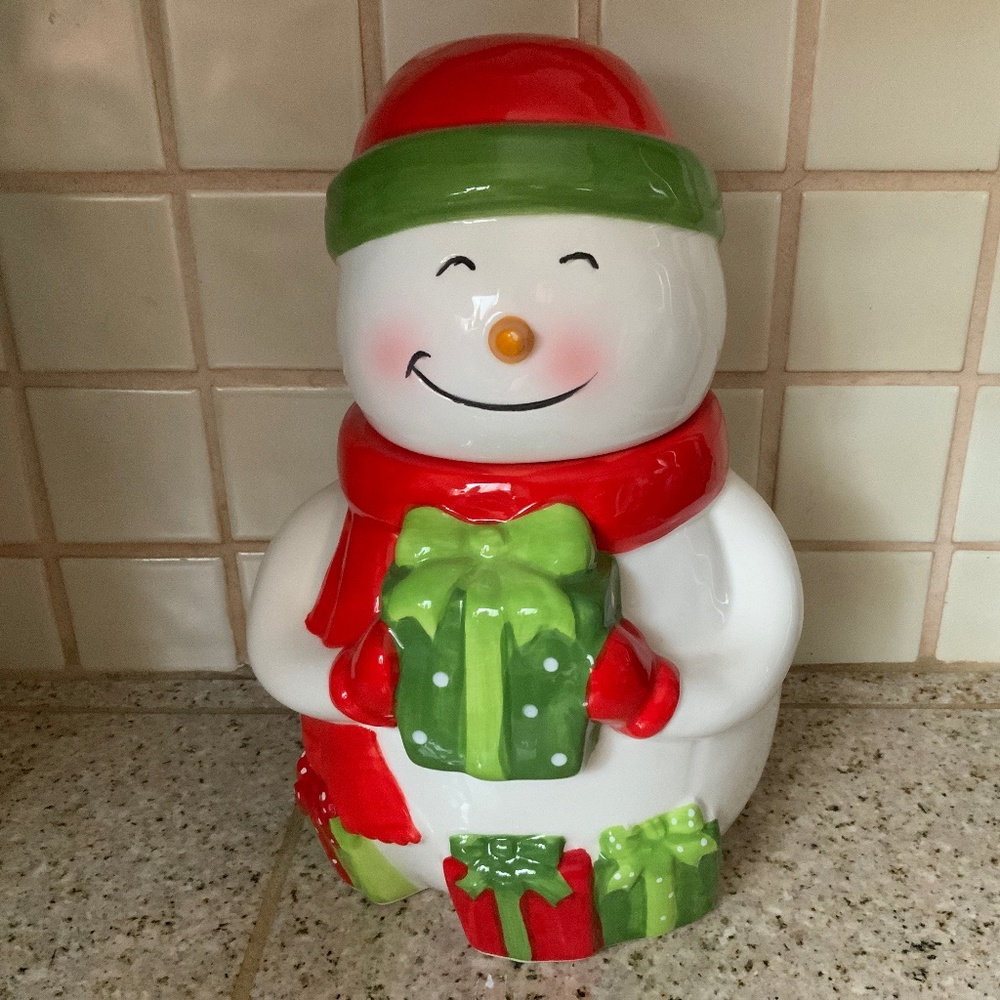 NWT GIBSON Snowman Cookie Jar